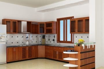 Nên dùng kính màu ốp tường bếp hay gạch men?